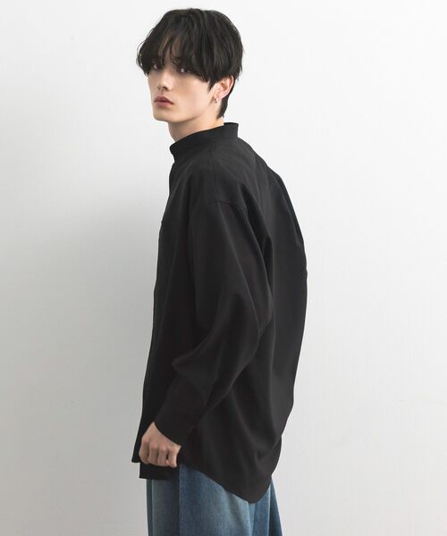 CRAFT STANDARD BOUTIQUE(クラフトスタンダードブティック)の「【機能素材】バンドカラーシャツ(シャツ/ブラウス・メンズ・ネイビー/チャコールグレー/ブラック・L/M)」の7枚目の写真