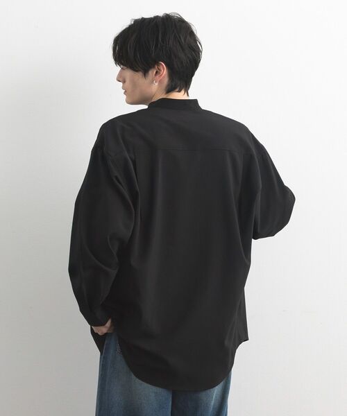 CRAFT STANDARD BOUTIQUE(クラフトスタンダードブティック)の「【機能素材】バンドカラーシャツ(シャツ/ブラウス・メンズ・ネイビー/チャコールグレー/ブラック・L/M)」の8枚目の写真