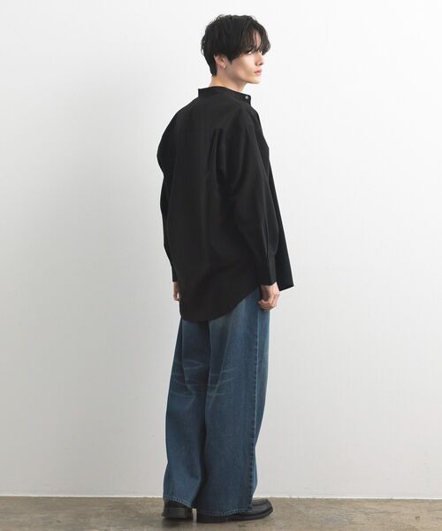 CRAFT STANDARD BOUTIQUE(クラフトスタンダードブティック)の「【機能素材】バンドカラーシャツ(シャツ/ブラウス・メンズ・ネイビー/チャコールグレー/ブラック・L/M)」の11枚目の写真