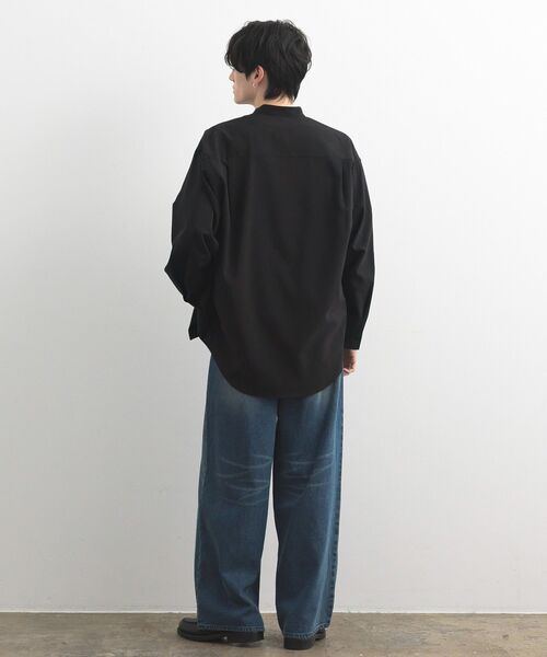 CRAFT STANDARD BOUTIQUE(クラフトスタンダードブティック)の「【機能素材】バンドカラーシャツ(シャツ/ブラウス・メンズ・ネイビー/チャコールグレー/ブラック・L/M)」の12枚目の写真