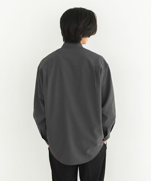 CRAFT STANDARD BOUTIQUE(クラフトスタンダードブティック)の「【機能素材】バンドカラーシャツ(シャツ/ブラウス・メンズ・ネイビー/チャコールグレー/ブラック・L/M)」の15枚目の写真