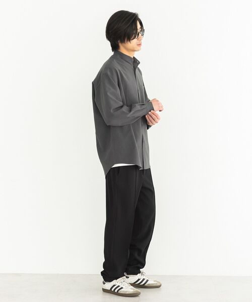 CRAFT STANDARD BOUTIQUE(クラフトスタンダードブティック)の「【機能素材】バンドカラーシャツ(シャツ/ブラウス・メンズ・ネイビー/チャコールグレー/ブラック・L/M)」の17枚目の写真