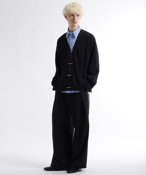 HARE（ハレ）の「KAKARIソデアキカーディガン(HARE)（カーディガン/ボレロ・メンズ・ブラック/グリーン・FREE）」の3枚目の写真