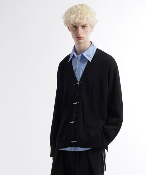 HARE（ハレ）の「KAKARIソデアキカーディガン(HARE)（カーディガン/ボレロ・メンズ・ブラック/グリーン・FREE）」の9枚目の写真