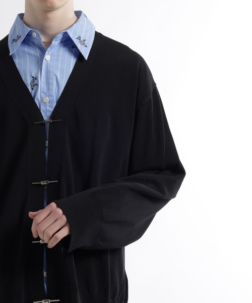 HARE（ハレ）の「KAKARIソデアキカーディガン(HARE)（カーディガン/ボレロ・メンズ・ブラック/グリーン・FREE）」の14枚目の写真