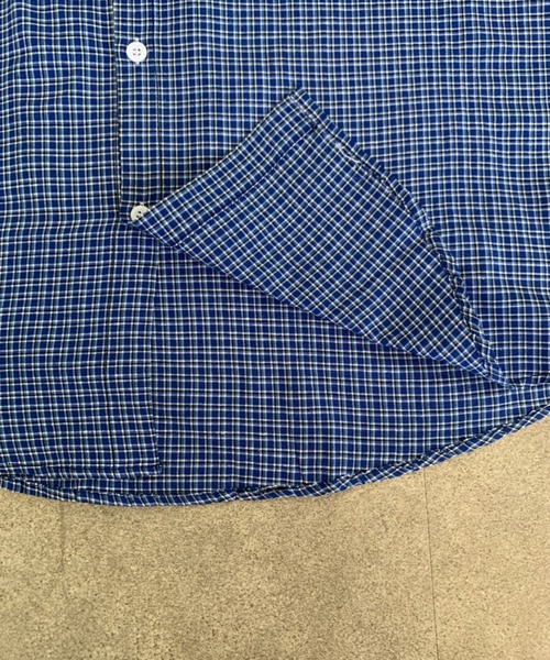 link lot（リンクロット）の「オーバーサイズ ギンガムチェック ボタンダウン 半袖シャツ（シャツ/ブラウス・メンズ・ネイビー/ブラック・L/M）」の18枚目の写真