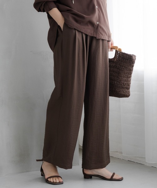 Elura(エルーラ)の「フィラメントツイルワイドパンツ/659645(その他パンツ・レディース・ブラウン/ベージュ/ブラック・SMALL/MEDIUM/LARGE)」の7枚目の写真