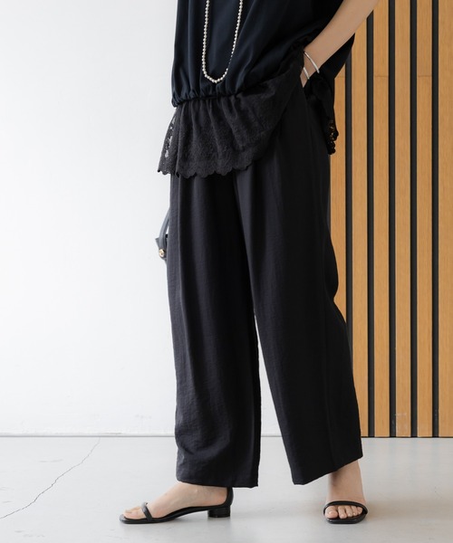 Elura(エルーラ)の「フィラメントツイルワイドパンツ/659645(その他パンツ・レディース・ブラウン/ベージュ/ブラック・SMALL/MEDIUM/LARGE)」の6枚目の写真