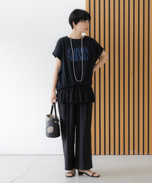 Elura(エルーラ)の「フィラメントツイルワイドパンツ/659645(その他パンツ・レディース・ブラウン/ベージュ/ブラック・SMALL/MEDIUM/LARGE)」の4枚目の写真