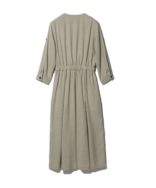 ESTNATION（エストネーション）の「ESTNATION / Vネック ワークワンピース（ワンピース・レディース・ライトベージュ/ネイビー・36/38）」の3枚目の写真