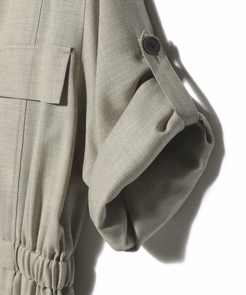 ESTNATION（エストネーション）の「ESTNATION / Vネック ワークワンピース（ワンピース・レディース・ライトベージュ/ネイビー・36/38）」の8枚目の写真