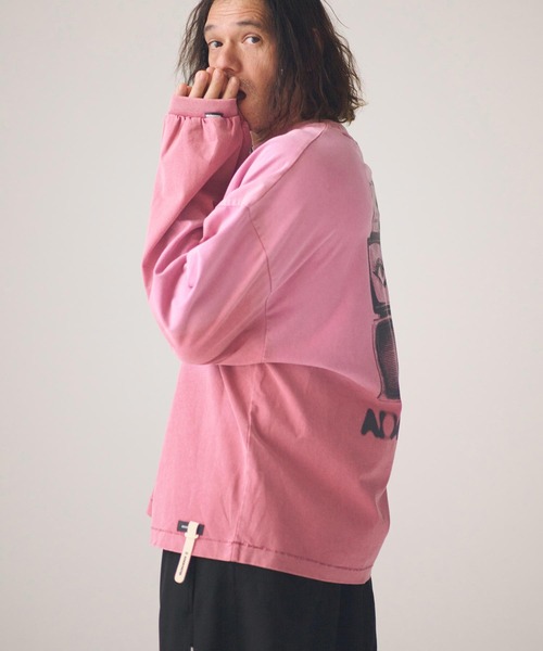 ADAM PATEK(アダムパテック)の「ADAMPATEK/noise aging embroidered long-sleeved T/ノイズプリントエイジング加工ロングスリーブT(Tシャツ/カットソー・メンズ・ピンク/グリーン/ホワイト/ブラック・1/2)」の8枚目の写真