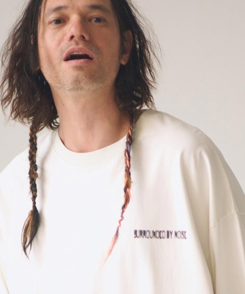 ADAM PATEK(アダムパテック)の「ADAMPATEK/noise aging embroidered long-sleeved T/ノイズプリントエイジング加工ロングスリーブT(Tシャツ/カットソー・メンズ・ピンク/グリーン/ホワイト/ブラック・1/2)」の9枚目の写真