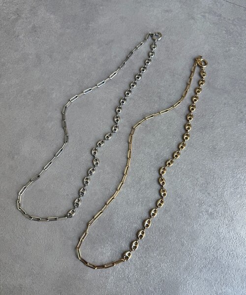 DouDou（ドゥドゥ）の「ミドルミックスチェーンマンテルネックレス（ネックレス・レディース・ゴールド/シルバー・FREE）」の7枚目の写真