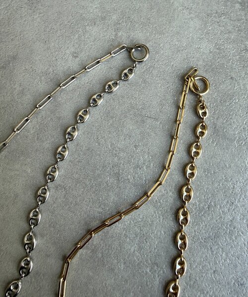 DouDou（ドゥドゥ）の「ミドルミックスチェーンマンテルネックレス（ネックレス・レディース・ゴールド/シルバー・FREE）」の8枚目の写真