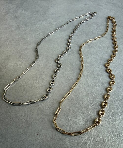 DouDou（ドゥドゥ）の「ミドルミックスチェーンマンテルネックレス（ネックレス・レディース・ゴールド/シルバー・FREE）」の9枚目の写真