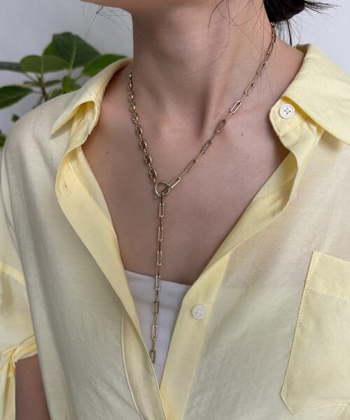 DouDou（ドゥドゥ）の「ミドルミックスチェーンマンテルネックレス（ネックレス・レディース・ゴールド/シルバー・FREE）」の10枚目の写真