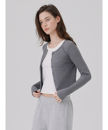 WAVE UNION（ウェーブユニオン）の「Crew neck Rib Cardigan Heather dark gray（カーディガン/ボレロ）」