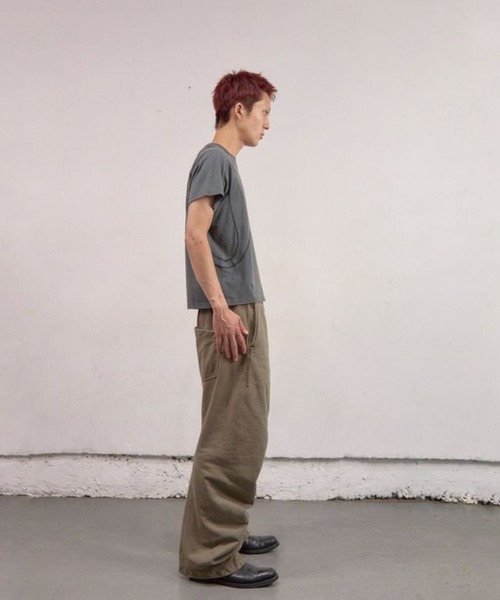 NVRFRGT(ネヴァーフォーゲット)の「Panelled Half Sleeve T-Shirt(Tシャツ/カットソー・メンズ・ブルー/ベージュ・1/3/2)」の12枚目の写真