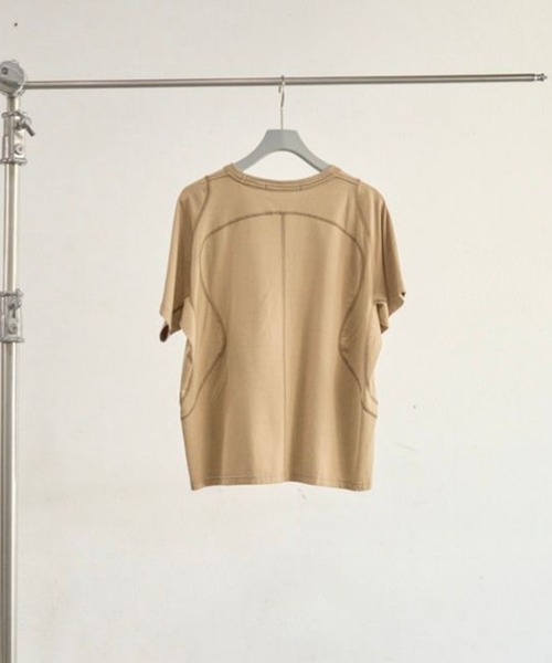 NVRFRGT(ネヴァーフォーゲット)の「Panelled Half Sleeve T-Shirt(Tシャツ/カットソー・メンズ・ブルー/ベージュ・1/3/2)」の14枚目の写真