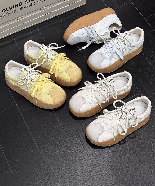 gossip！ロサンゼルス（ゴシップロサンゼルス）の「Y2K ダブルシューレース厚底プラットフォームスニーカー（スニーカー・レディース・ライトブルー/ホワイト・M/L/XL/S）」の20枚目の写真