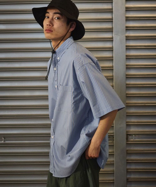 niko and...（ニコアンド）の「イージーケア柄ショートスリーブシャツ（シャツ/ブラウス・メンズ・ライトグリーン/グリーン/グレー/オフホワイト/ピンク/チャコール/サックスブルー・MEDIUM/LARGE）」の6枚目の写真