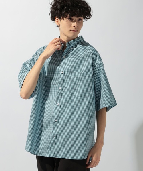 niko and...（ニコアンド）の「イージーケア柄ショートスリーブシャツ（シャツ/ブラウス・メンズ・ライトグリーン/グリーン/グレー/オフホワイト/ピンク/チャコール/サックスブルー・MEDIUM/LARGE）」の4枚目の写真