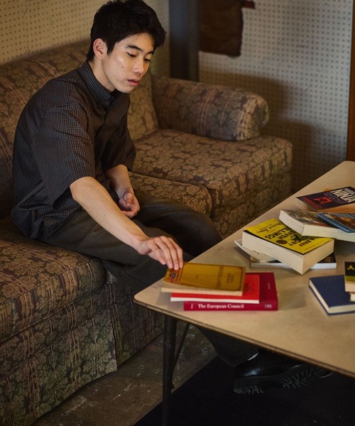 niko and...（ニコアンド）の「イージーケア柄ショートスリーブシャツ（シャツ/ブラウス・メンズ・ライトグリーン/グリーン/グレー/オフホワイト/ピンク/チャコール/サックスブルー・MEDIUM/LARGE）」の9枚目の写真