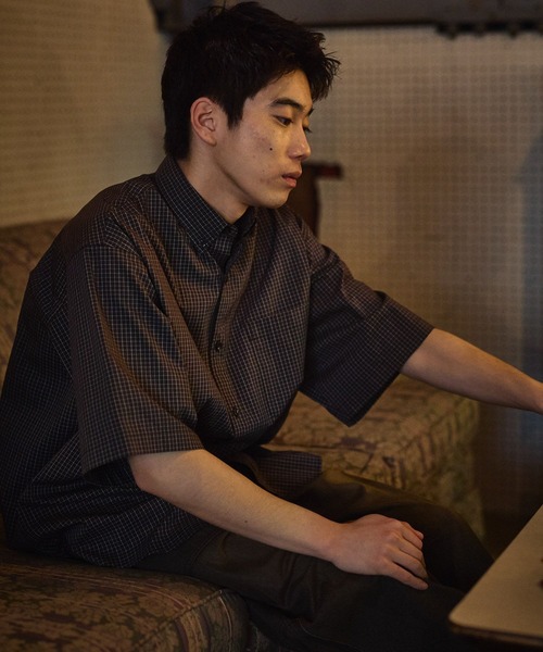 niko and...（ニコアンド）の「イージーケア柄ショートスリーブシャツ（シャツ/ブラウス・メンズ・ライトグリーン/グリーン/グレー/オフホワイト/ピンク/チャコール/サックスブルー・MEDIUM/LARGE）」の11枚目の写真