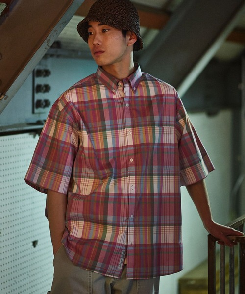 niko and...（ニコアンド）の「イージーケア柄ショートスリーブシャツ（シャツ/ブラウス・メンズ・ライトグリーン/グリーン/グレー/オフホワイト/ピンク/チャコール/サックスブルー・MEDIUM/LARGE）」の17枚目の写真