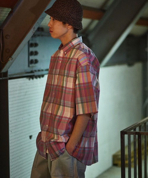 niko and...（ニコアンド）の「イージーケア柄ショートスリーブシャツ（シャツ/ブラウス・メンズ・ライトグリーン/グリーン/グレー/オフホワイト/ピンク/チャコール/サックスブルー・MEDIUM/LARGE）」の18枚目の写真