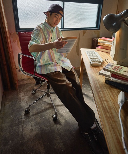 niko and...（ニコアンド）の「イージーケア柄ショートスリーブシャツ（シャツ/ブラウス・メンズ・ライトグリーン/グリーン/グレー/オフホワイト/ピンク/チャコール/サックスブルー・MEDIUM/LARGE）」の20枚目の写真