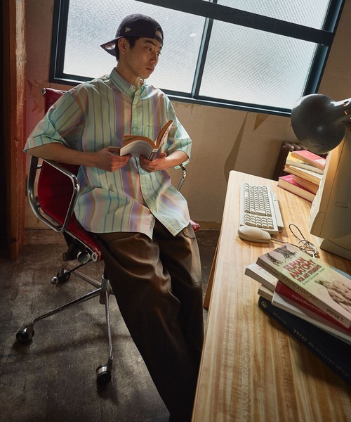 niko and...（ニコアンド）の「イージーケア柄ショートスリーブシャツ（シャツ/ブラウス・メンズ・ライトグリーン/グリーン/グレー/オフホワイト/ピンク/チャコール/サックスブルー・MEDIUM/LARGE）」の21枚目の写真