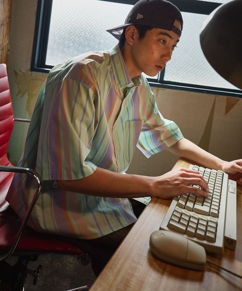 niko and...（ニコアンド）の「イージーケア柄ショートスリーブシャツ（シャツ/ブラウス・メンズ・ライトグリーン/グリーン/グレー/オフホワイト/ピンク/チャコール/サックスブルー・MEDIUM/LARGE）」の22枚目の写真