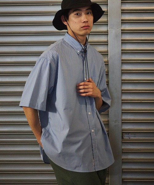 niko and...(ニコアンド)の「イージーケア柄ショートスリーブシャツ(シャツ/ブラウス・メンズ・ライトグリーン/グリーン/グレー/オフホワイト/ピンク/チャコール/サックスブルー・MEDIUM/LARGE)」の15枚目の写真