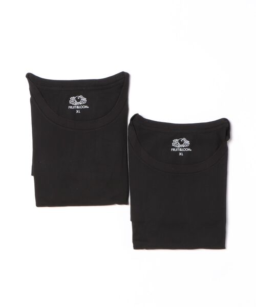 FRUIT OF THE LOOM(フルーツオブザルーム)の「【FRUIT OF THE LOOM】2パック ベーシック天竺Tシャツ(Tシャツ/カットソー・メンズ・ホワイト/ブラック/グレー・M/L/XL)」の2枚目の写真
