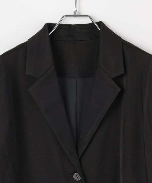 PAGEBOY（ページボーイ）の「チュールレイヤードショートジャケット【セットアップ対応】（テーラードジャケット・レディース・グレー/ブラック・FREE）」の9枚目の写真