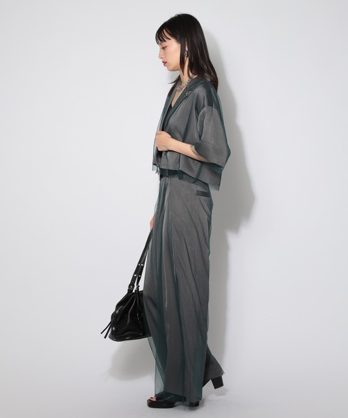 PAGEBOY（ページボーイ）の「チュールレイヤードショートジャケット【セットアップ対応】（テーラードジャケット・レディース・グレー/ブラック・FREE）」の20枚目の写真