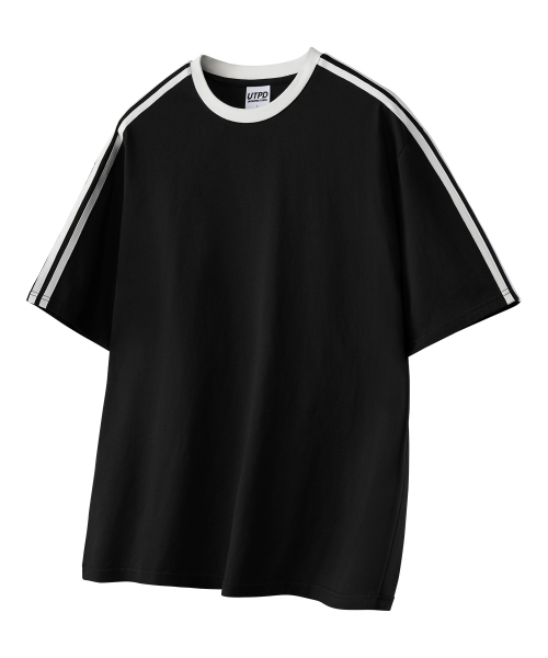 UNTAPPED STUDIO（アンタップドスタジオ）の「オーバーサイズトラック半袖配色Tシャツ 3カラー（Tシャツ/カットソー・レディース・ブラック/ネイビー/ホワイト・S/M(95)/L/XL）」の7枚目の写真
