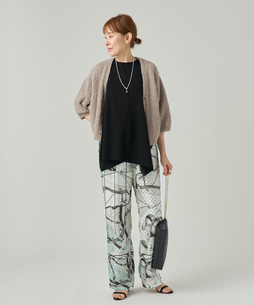 VERMEIL par iena（ヴェルメイユパーイエナ）の「DRY EARTH Vネックカーディガン（カーディガン/ボレロ・レディース・ホワイト/モカ・FREE）」の19枚目の写真