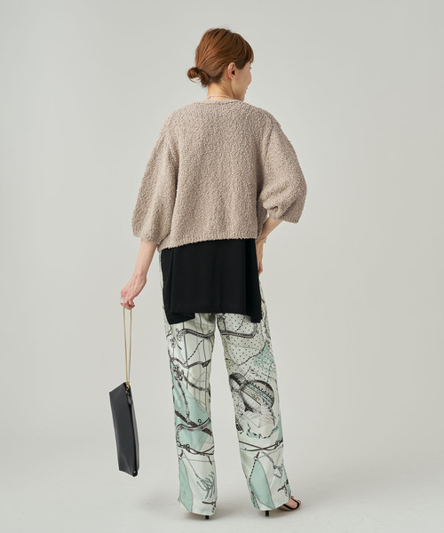 VERMEIL par iena（ヴェルメイユパーイエナ）の「DRY EARTH Vネックカーディガン（カーディガン/ボレロ・レディース・ホワイト/モカ・FREE）」の18枚目の写真