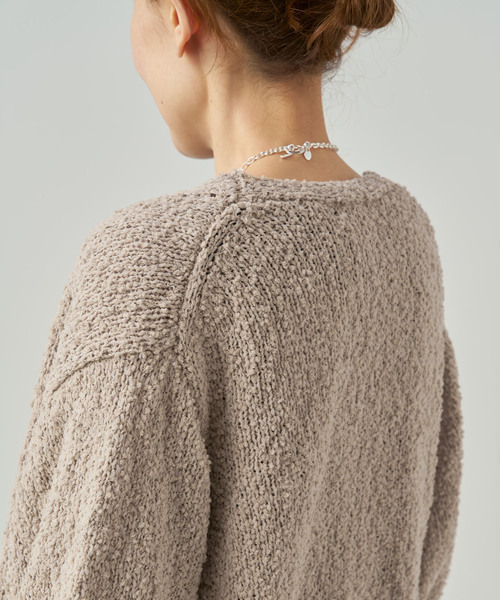 VERMEIL par iena（ヴェルメイユパーイエナ）の「DRY EARTH Vネックカーディガン（カーディガン/ボレロ・レディース・ホワイト/モカ・FREE）」の12枚目の写真