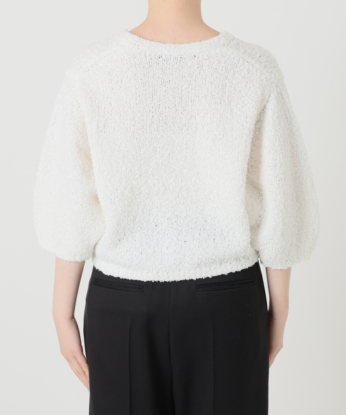 VERMEIL par iena（ヴェルメイユパーイエナ）の「DRY EARTH Vネックカーディガン（カーディガン/ボレロ・レディース・ホワイト/モカ・FREE）」の9枚目の写真