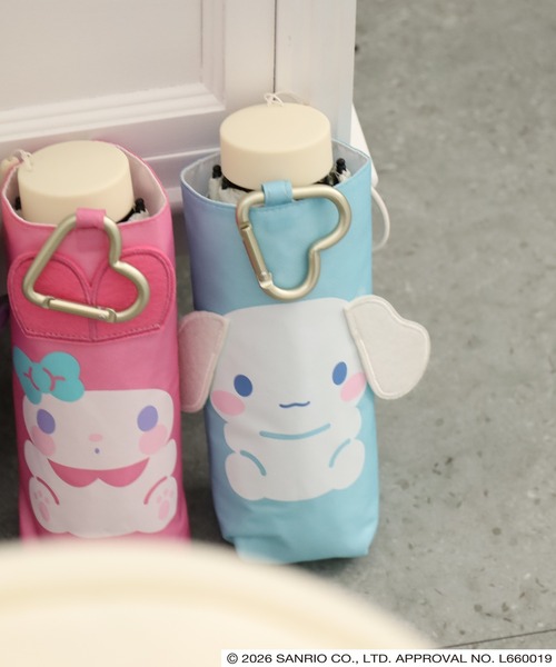 FUNALIVE（ファンアライブ）の「サンリオキャラクターズ 晴雨兼用傘　コンパクト50cm（折りたたみ傘・レディース・サックスブルー/パープル/ピンク・50cm）」の2枚目の写真