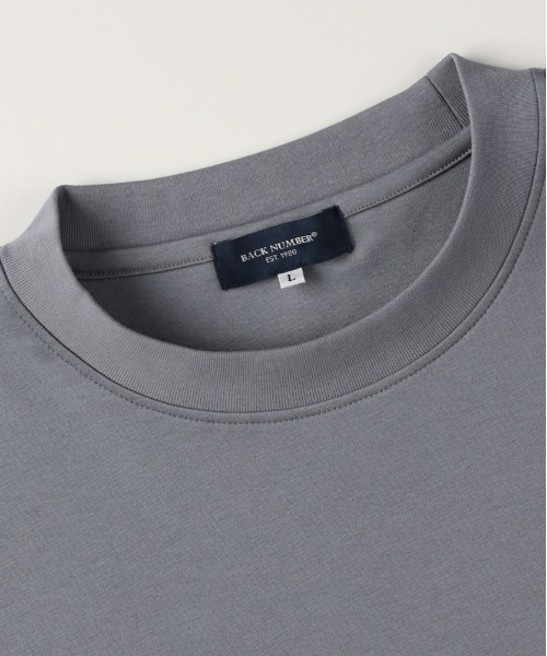 BACK NUMBER(バックナンバー)の「BACK NUMBER(バックナンバー)シルケットスムース半袖Tシャツ(Tシャツ/カットソー・メンズ・グレー/ライラック/ブラック/グリーン/ホワイト/ブラウン・S/M/L/XL)」の11枚目の写真