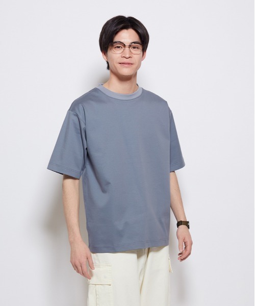BACK NUMBER(バックナンバー)の「BACK NUMBER(バックナンバー)シルケットスムース半袖Tシャツ(Tシャツ/カットソー・メンズ・グレー/ライラック/ブラック/グリーン/ホワイト/ブラウン・S/M/L/XL)」の17枚目の写真