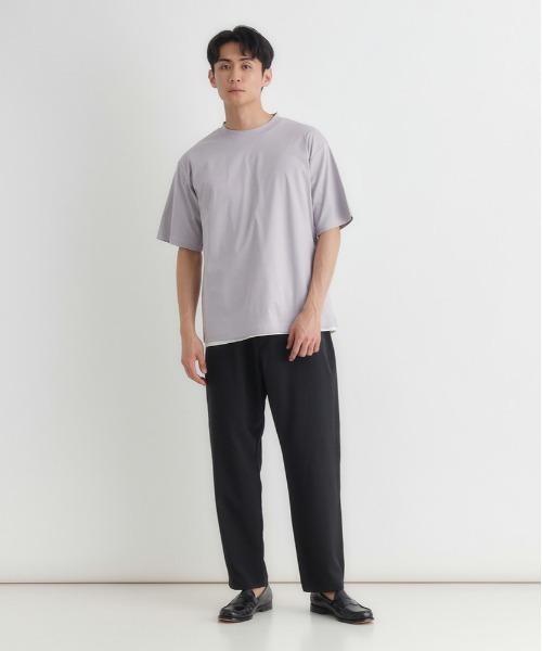 BACK NUMBER(バックナンバー)の「BACK NUMBER(バックナンバー)シルケットスムース半袖Tシャツ(Tシャツ/カットソー・メンズ・グレー/ライラック/ブラック/グリーン/ホワイト/ブラウン・S/M/L/XL)」の19枚目の写真