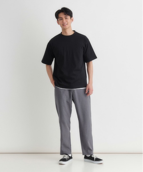 BACK NUMBER(バックナンバー)の「BACK NUMBER(バックナンバー)シルケットスムース半袖Tシャツ(Tシャツ/カットソー・メンズ・グレー/ライラック/ブラック/グリーン/ホワイト/ブラウン・S/M/L/XL)」の16枚目の写真