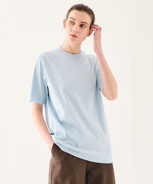 ESTNATION(エストネーション)の「GOOD PEOPLE GOOD STITCHING GOOD PRODUCT for ESTNATION / ハイゲージTシャツ(Tシャツ/カットソー・レディース・ライトブルー/ライトグリーン・FREE)」の9枚目の写真
