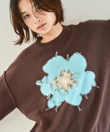 ニットメンズ 古着 花 ニット vintage ヴィンテージ エクアドルニット